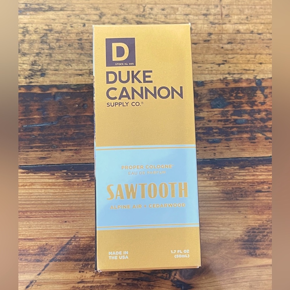 Duke Cannon Sawtooth Cologne, ALPINE AIR + CEDARWOOD, 1.7 FL OZ (50 ml), unused